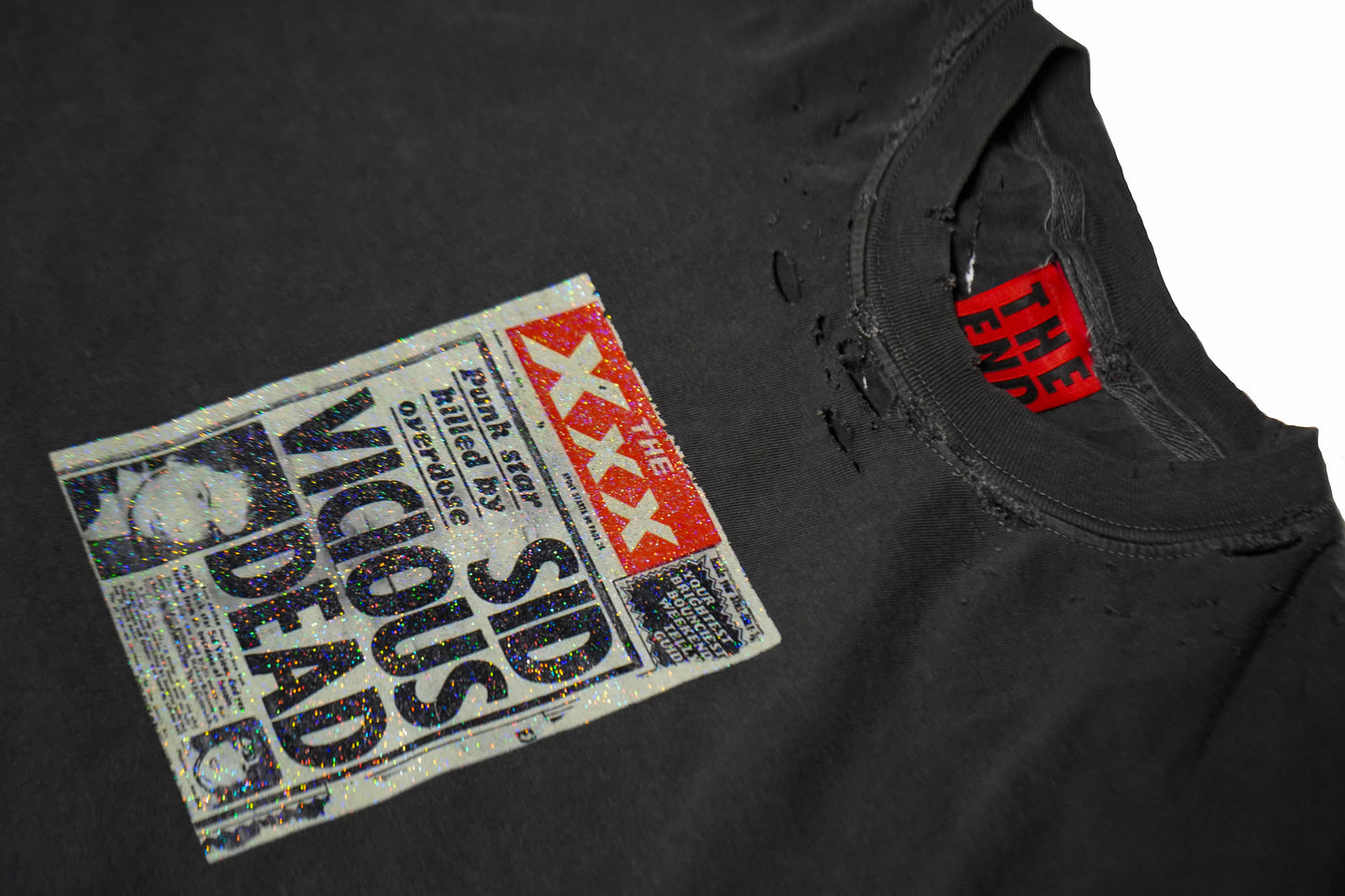 VICOUS DISTRESSED FADED T-SHIRT